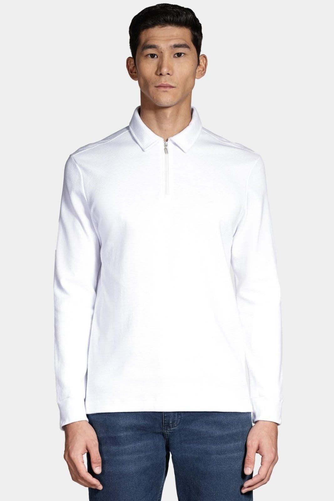 Polo Aramis Suedine Canelado Off White