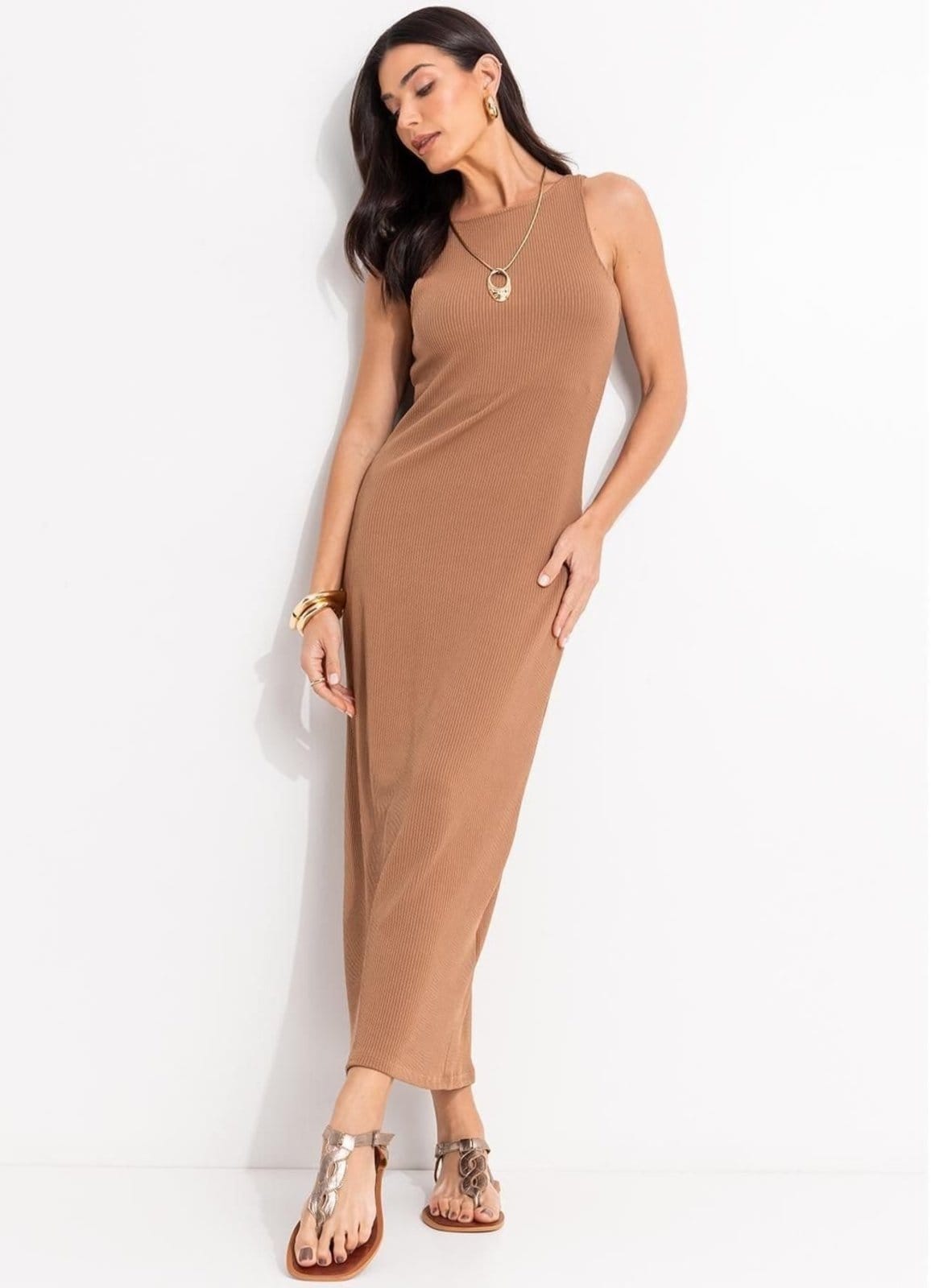 Vestido Em Malha Anarruga Quintess