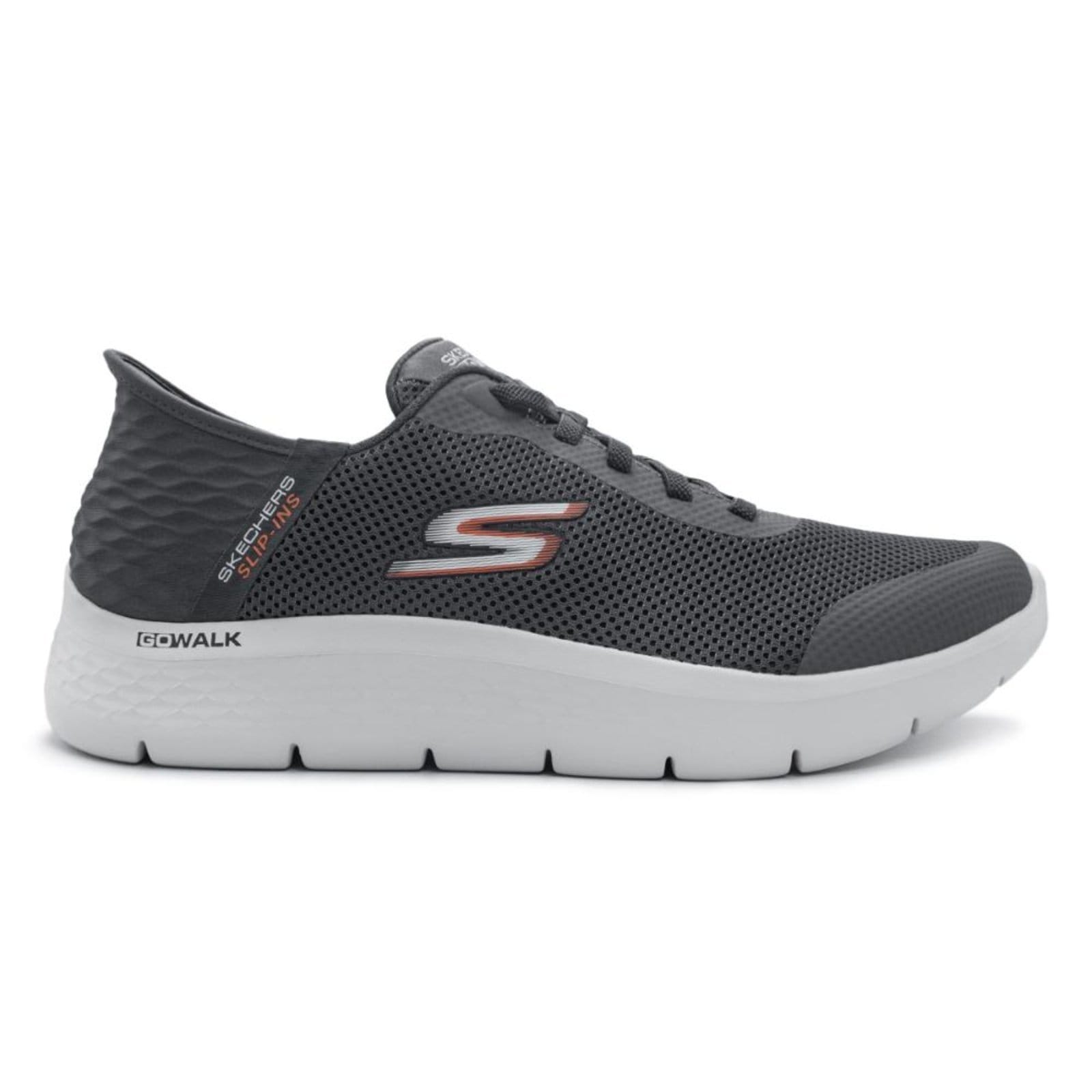 Vista principal Tênis Skechers Masculino Go Walk Flex - Hands Up Treino Skechers cinza