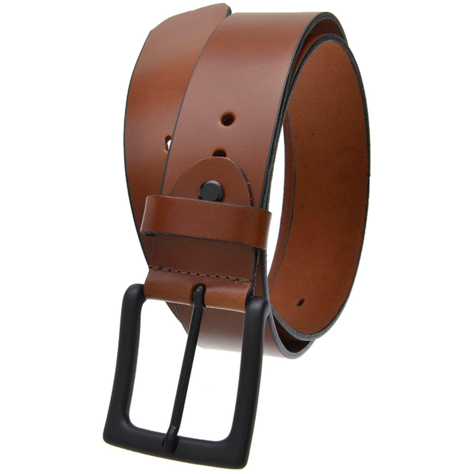 Cinto Masculino em couro soleta SL-18 cor conhaque