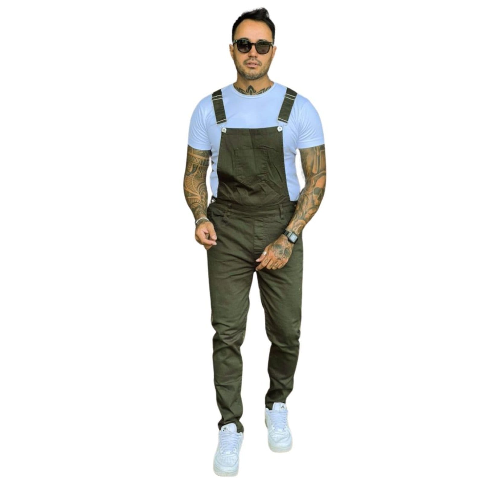 Macacão Sarja Jeans Loka Masculino Musgo