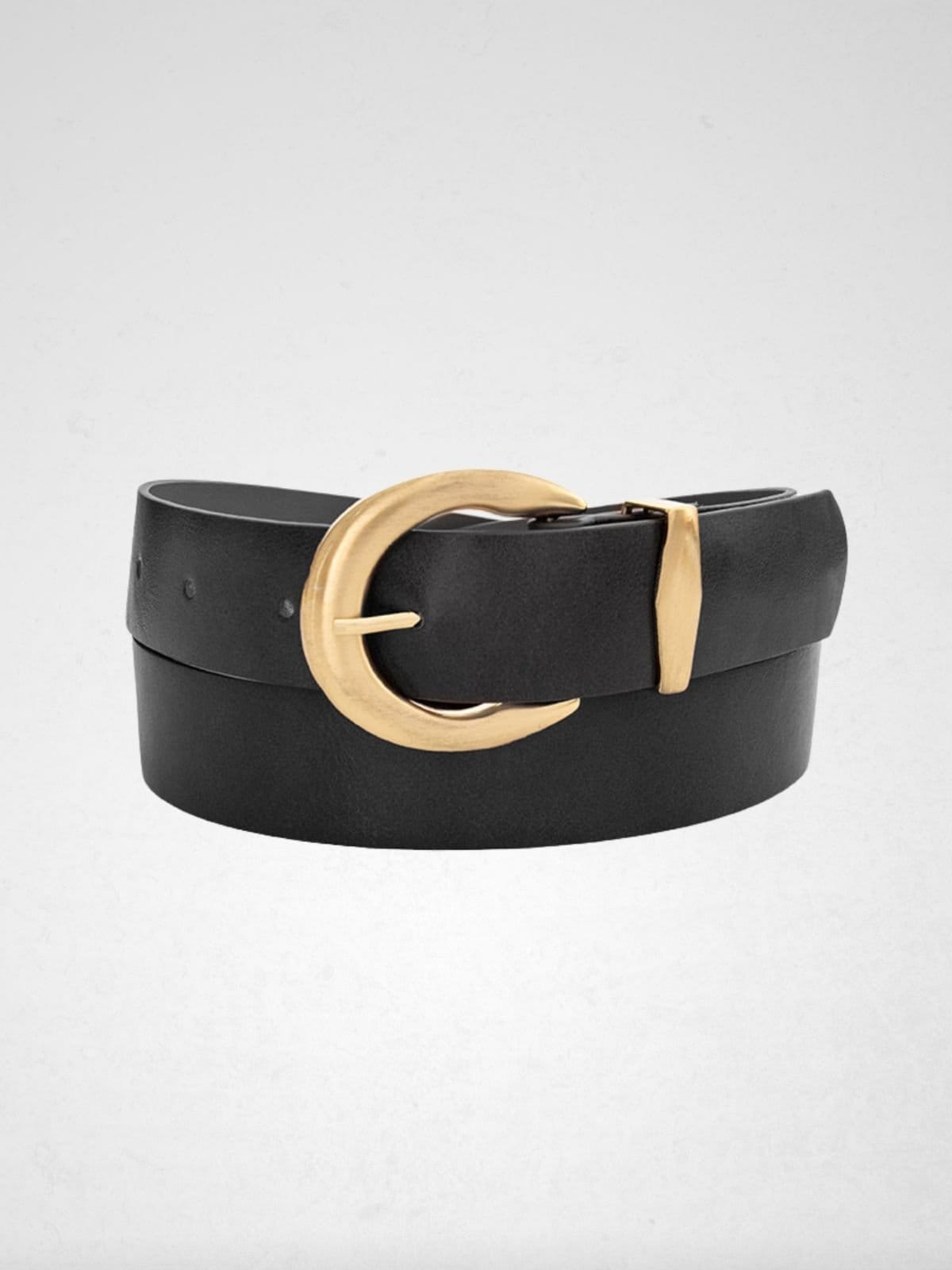 Cinto Via Lessa Munique Fivela Ouro Velha em Couro