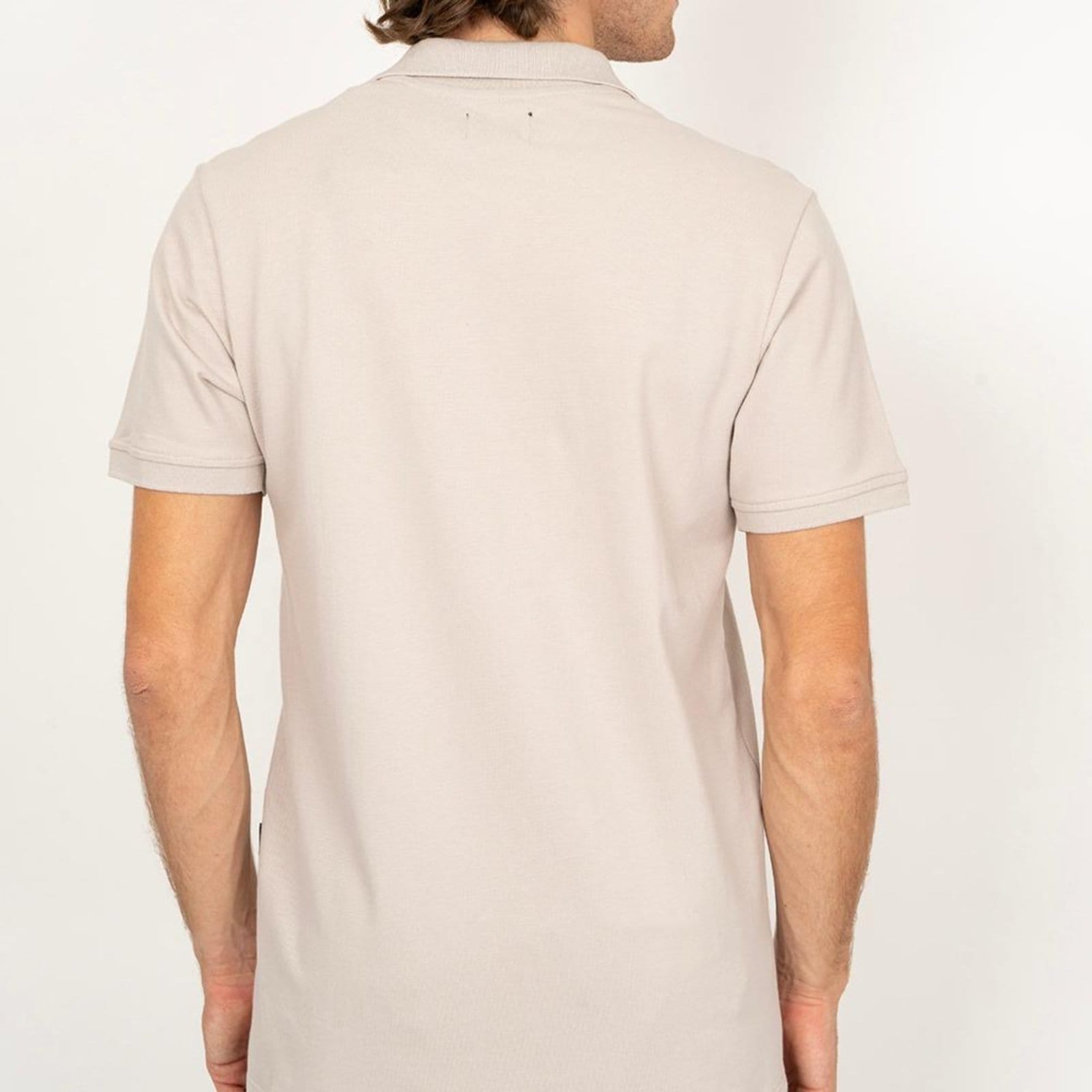 Camisa Quiksilver Polo Embroidery Piquet PS SM26 Areia