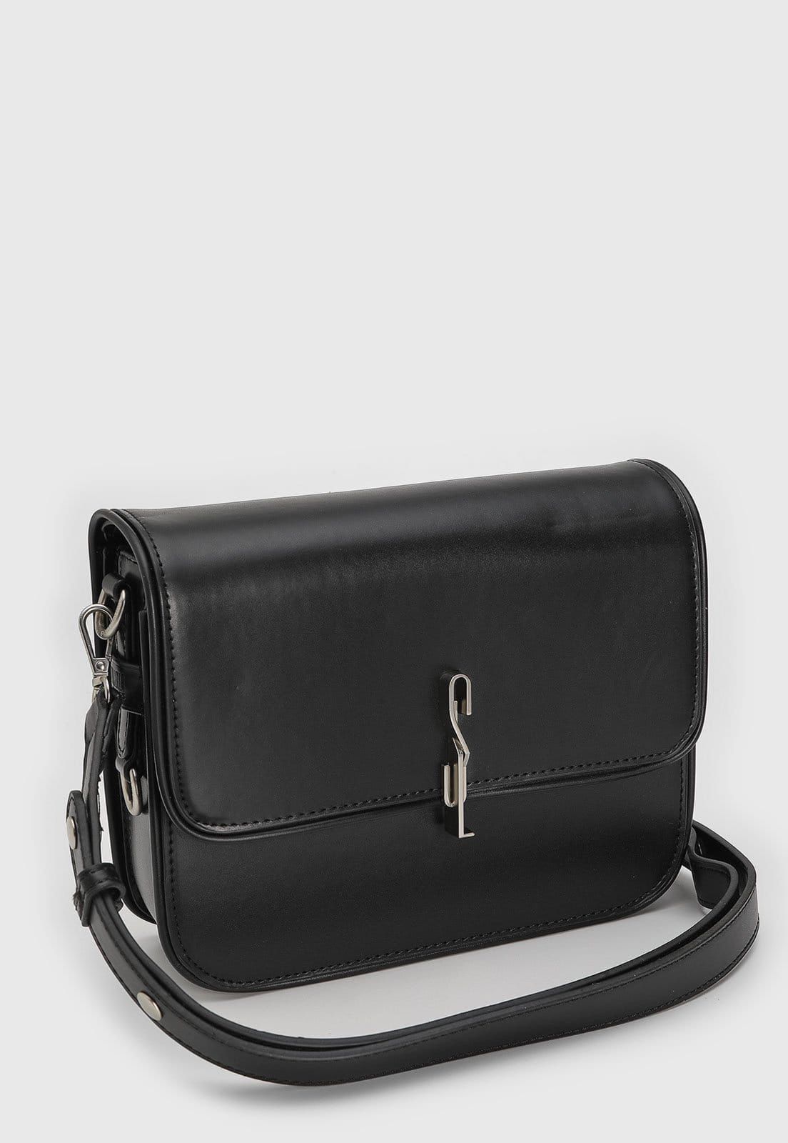 Vista 2 Bolsa Feminina Santa Lolla Pequena Estruturada Preta Santa Lolla preto