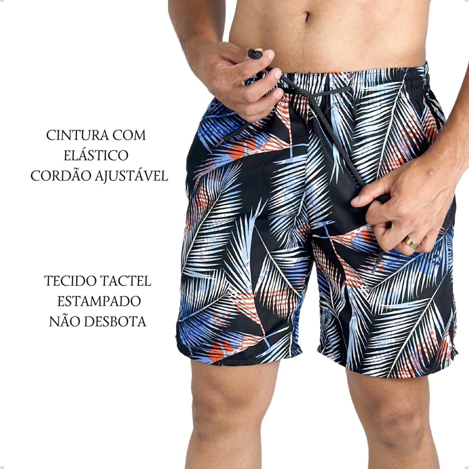 Bermuda Praia Masculina Tactel Estampada