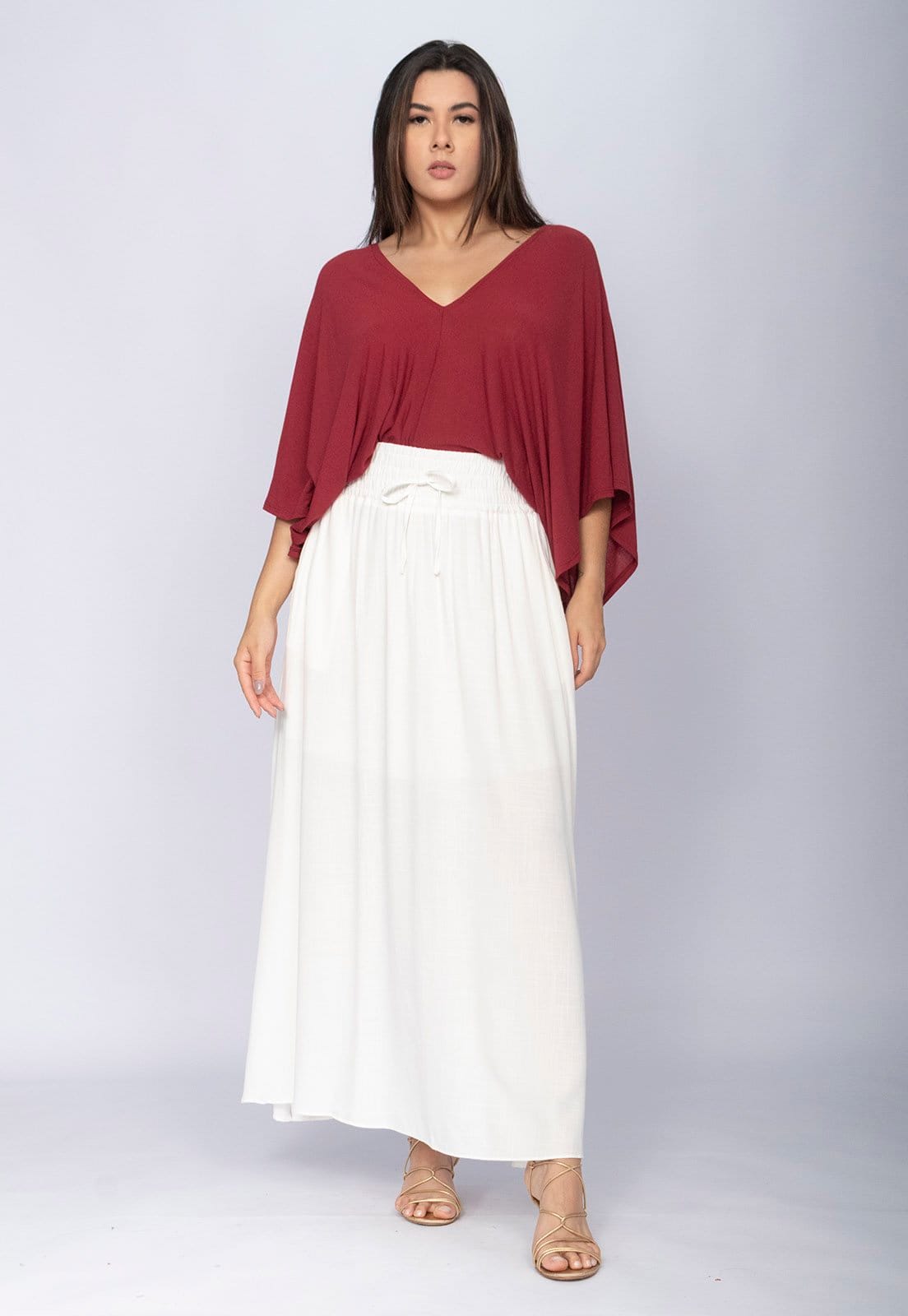 Saia Longa Amazonia Vital Viscose Branca - 2