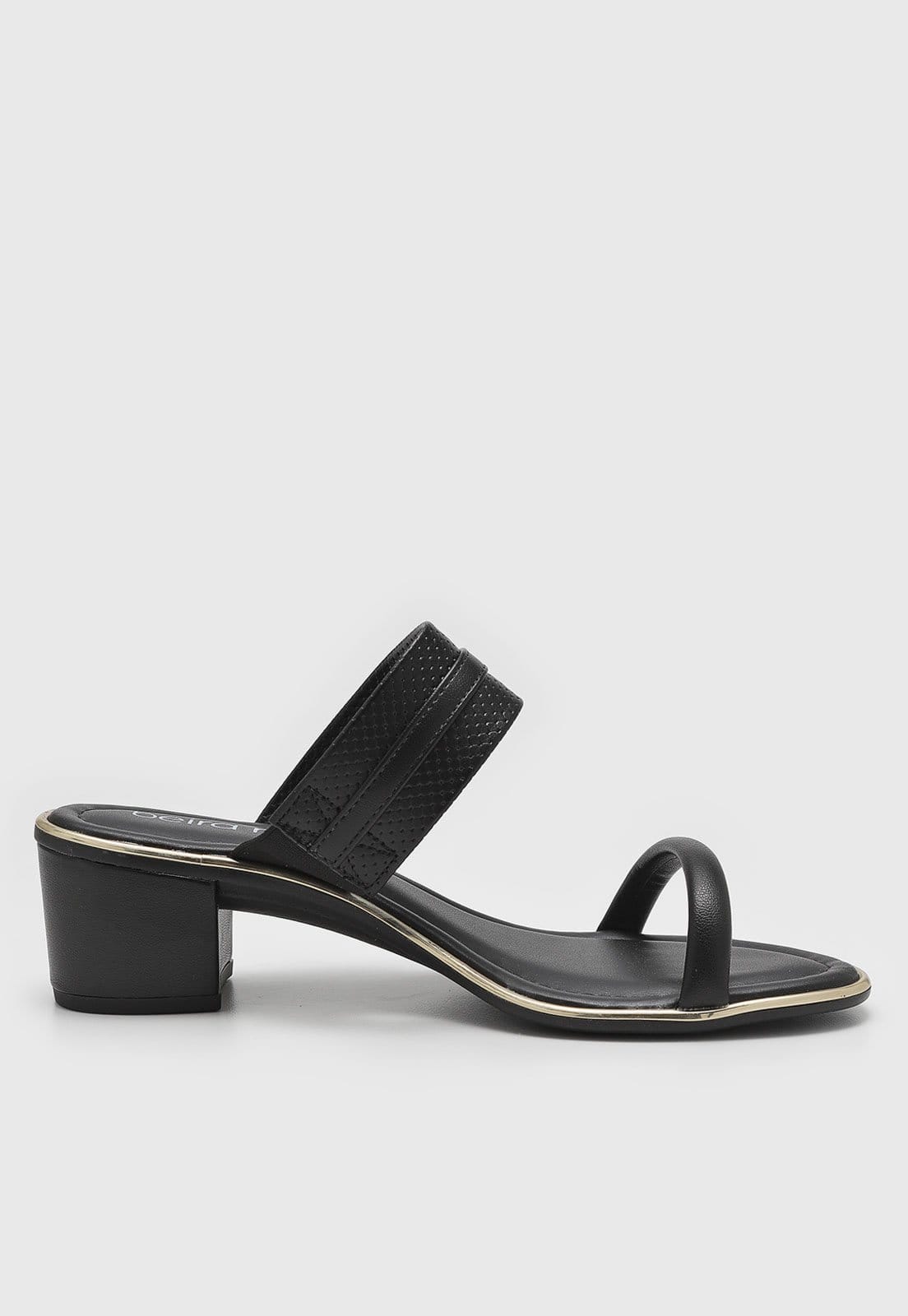 Vista 2 Sandália Feminina Beira Rio Salto Baixo Preta BEIRA RIO preto