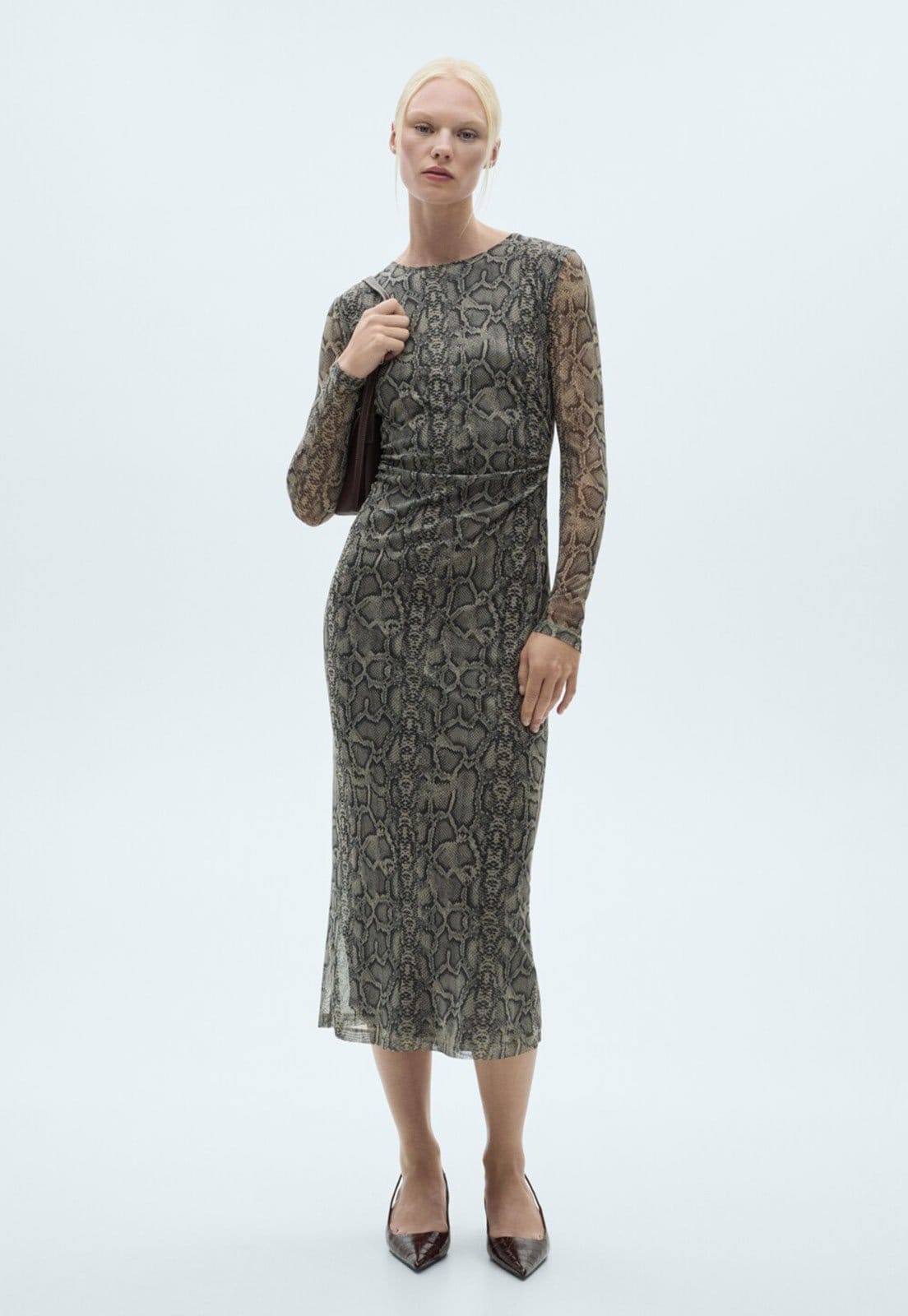 Vestido Mango Midi Cobra