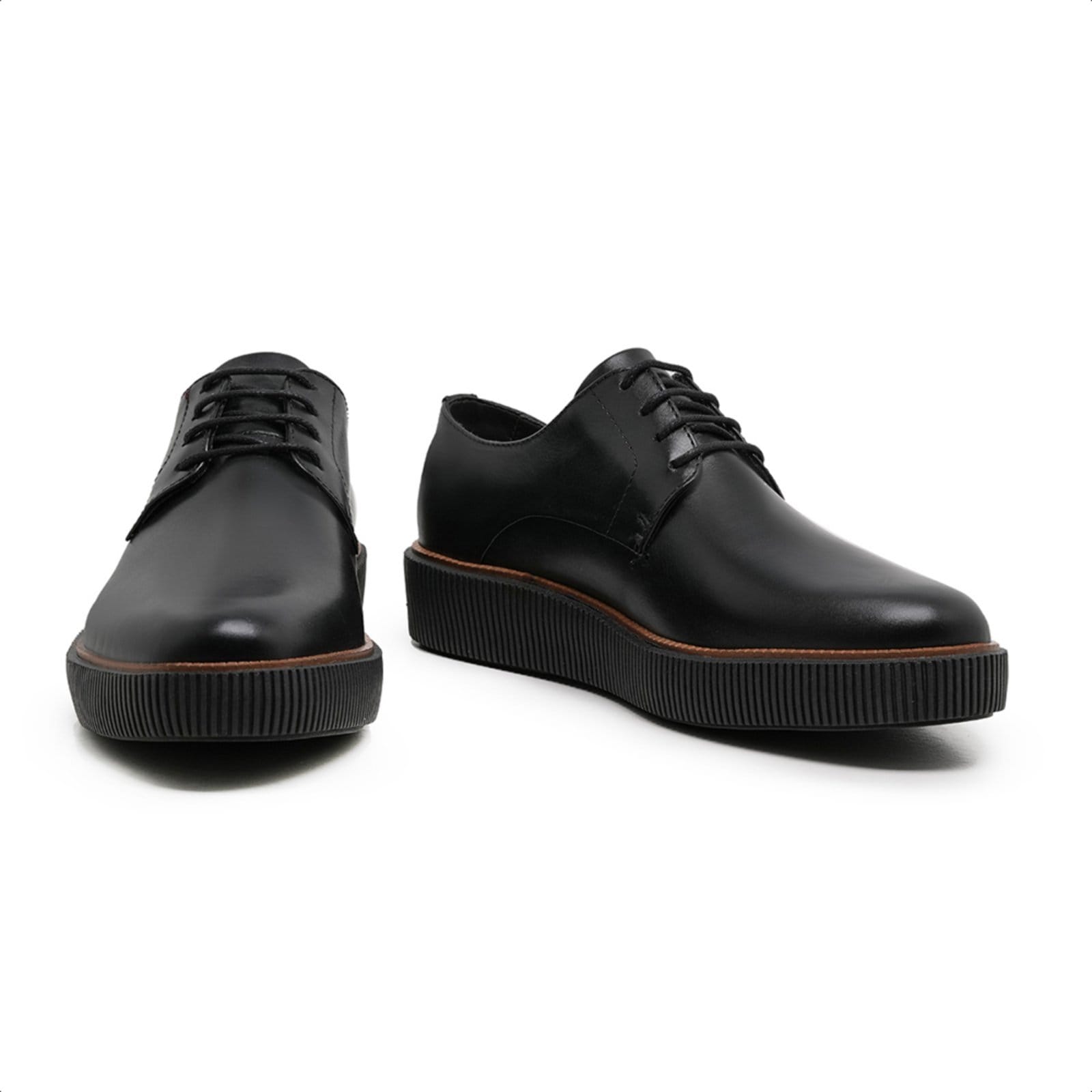 Vista 2 Sapato Malbork Derby Masculino Couro Sola de Borracha 2405_20 Malbork preto