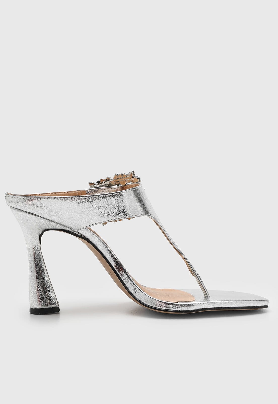 Vista 2 Sandália Feminina Luiza Barcelos Pedraria Luiza Barcelos prata