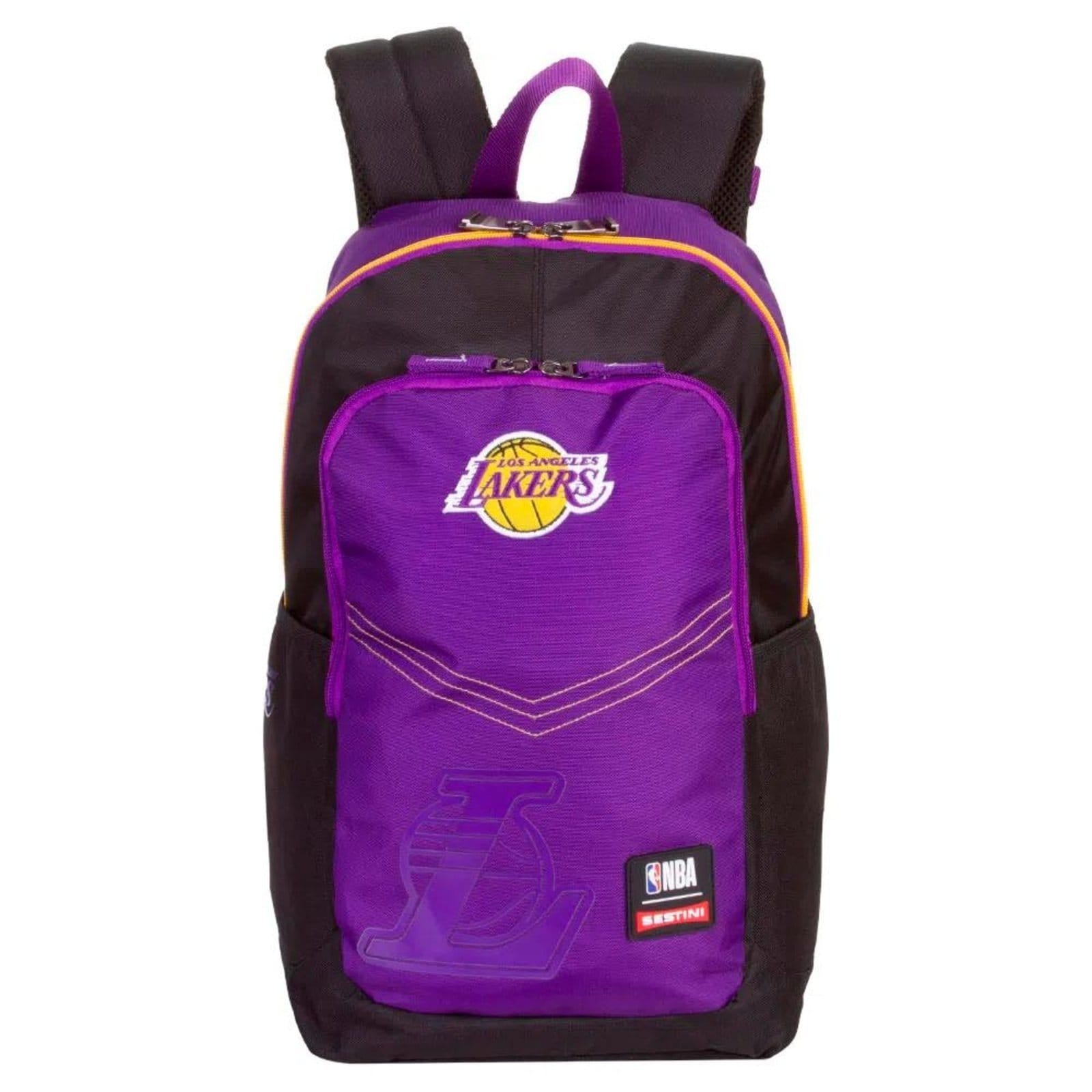 Vista principal Infantil - Mochila Sestini NBA Magic Lakers 24 Litros Preto e Roxo Sestini incolor