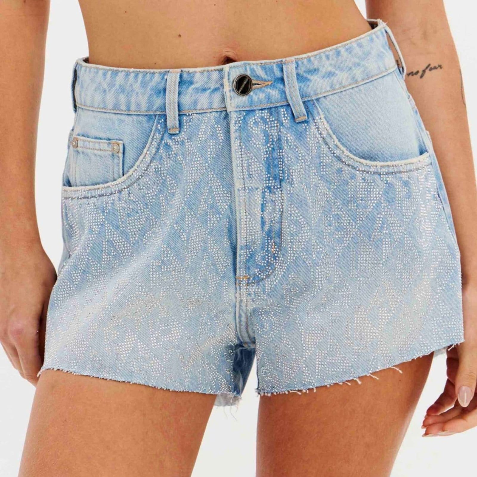 Vista principal Short Jeans Easy Lança Perfume High Shine Ve26 Feminino Easy Lança perfume azul