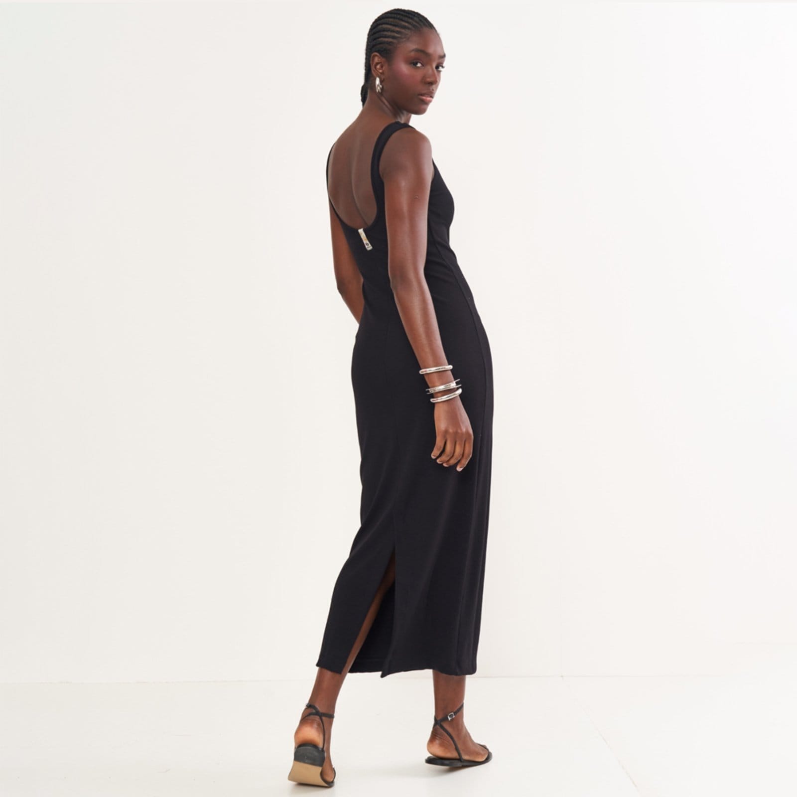 Vista 2 Vestido Super Mid Colcci Square Pr26 Feminino Colcci preto