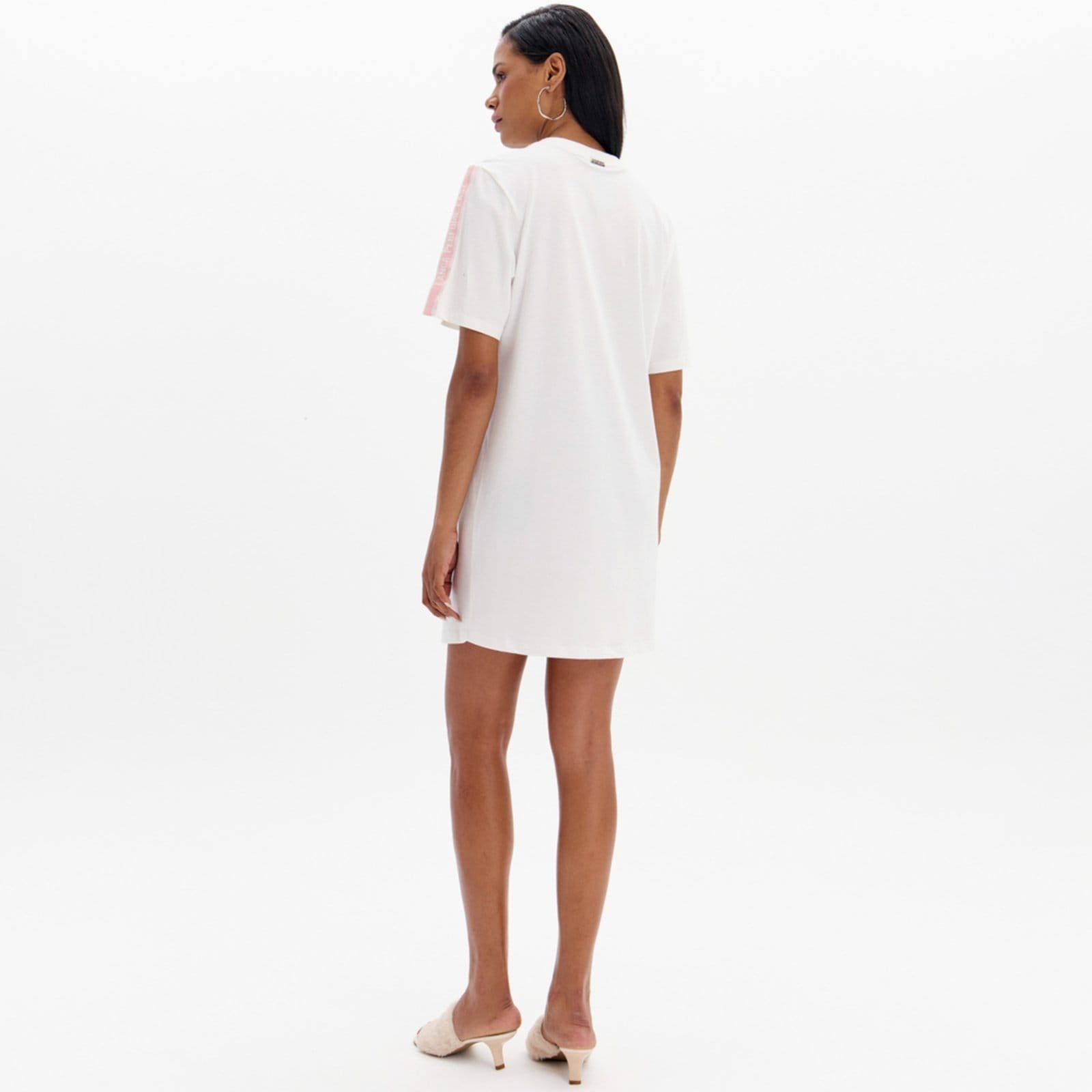 Vista 2 Vestido Easy Lança Perfume Gorgurão Ou25 Off White Feminino Easy Lança perfume amarelo white