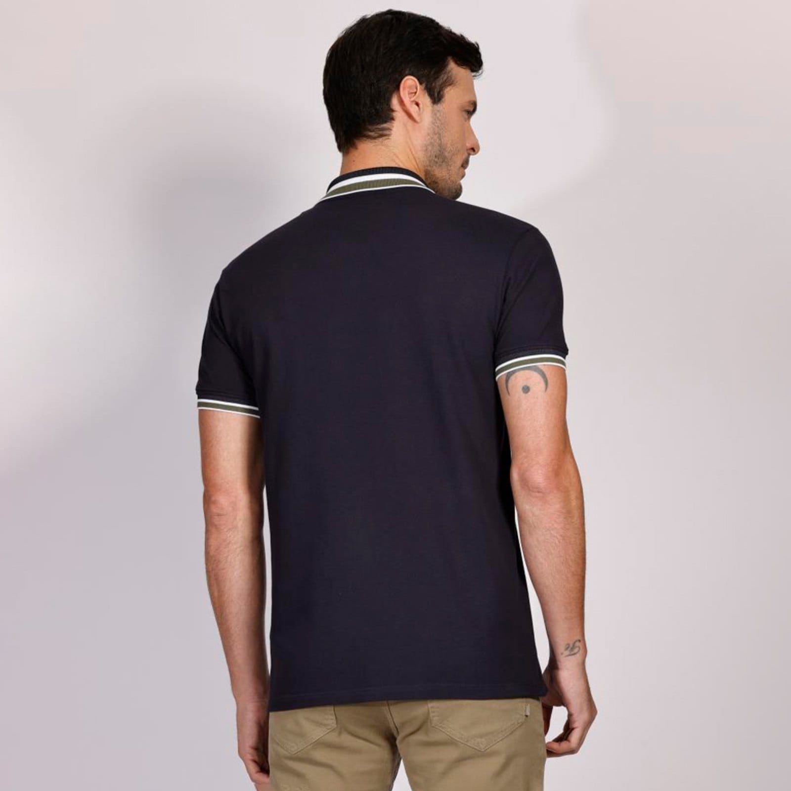 Vista 2 Camisa Polo Aramis Piquet Duplo Move Ve25 Marinho Masculino Aramis azul marinho