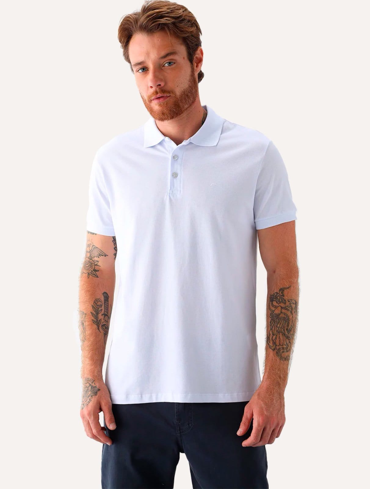 Polo Ellus Masculina Piquet Classic Easa Branca