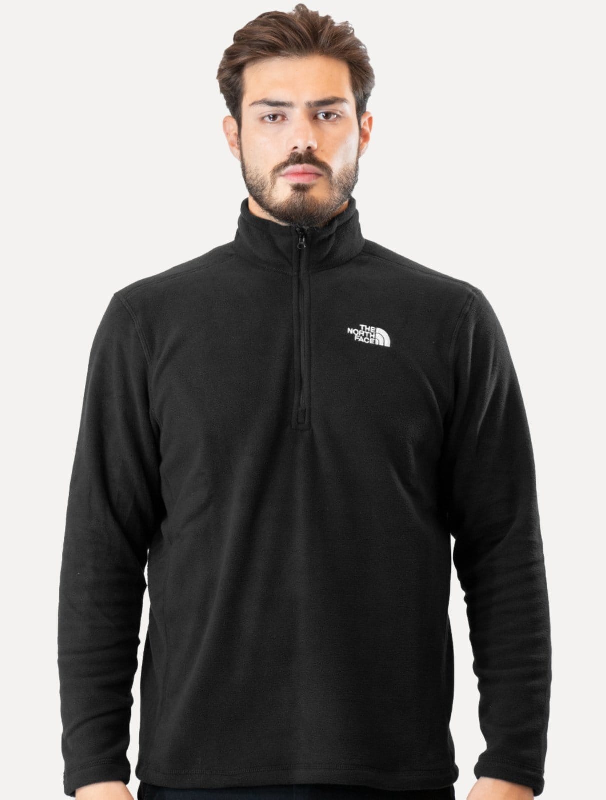 Blusa The North Face Masculina Fleece TKA 100 Glacier 1/4 Zip Preta