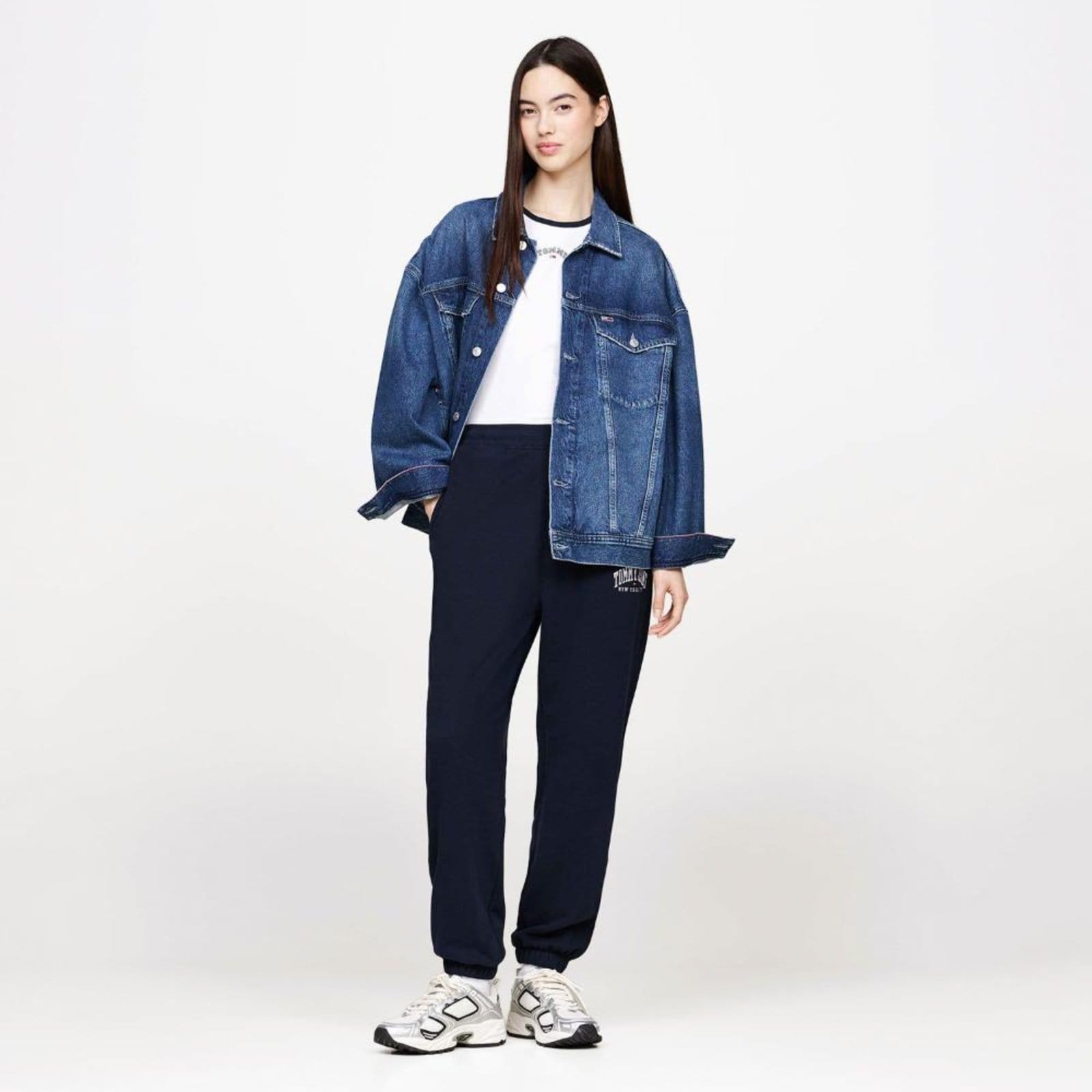 Vista 2 Jaqueta Jeans Bandeira Tommy Jeans - G Tommy Jeans azul