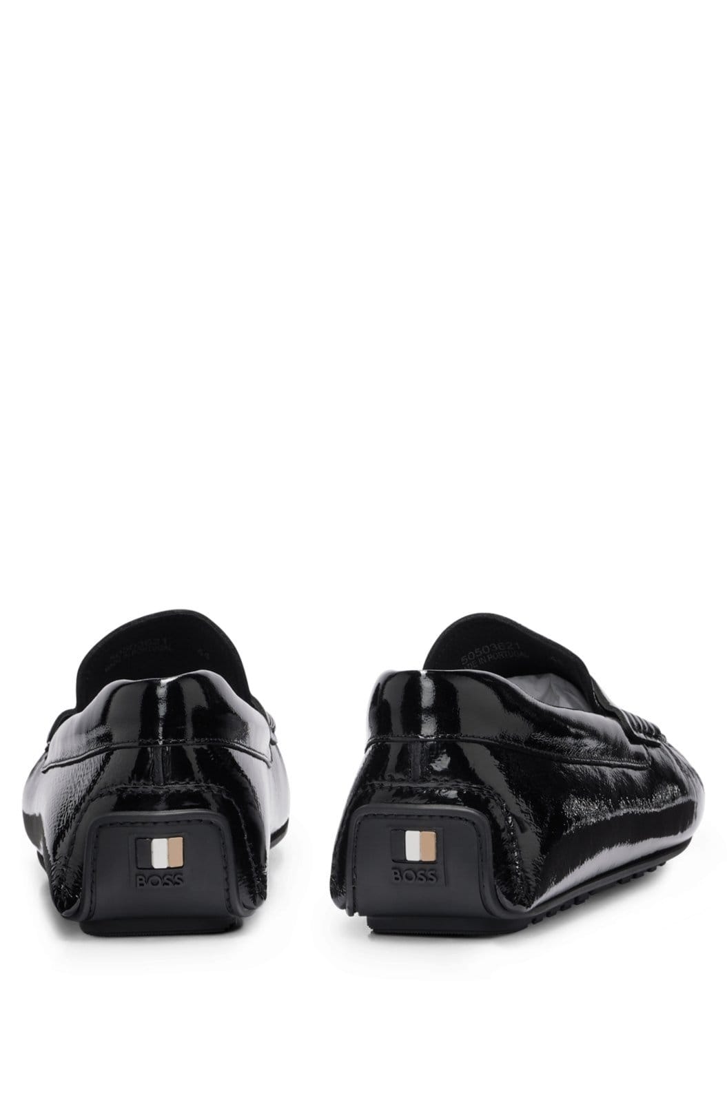 Vista 2 Mocassins De Couro Português Envernizado Boss preto