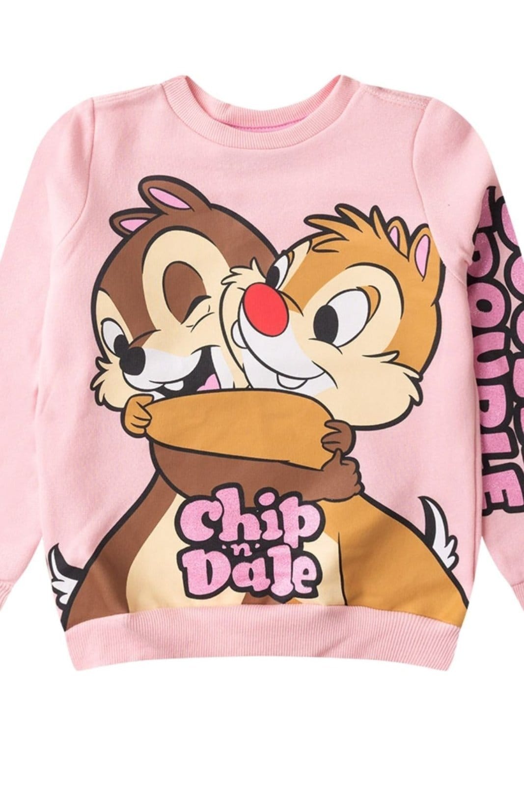 Vista 2 Infantil - Casaco Disney Moletom Menina Tico e Teco Disney rosa