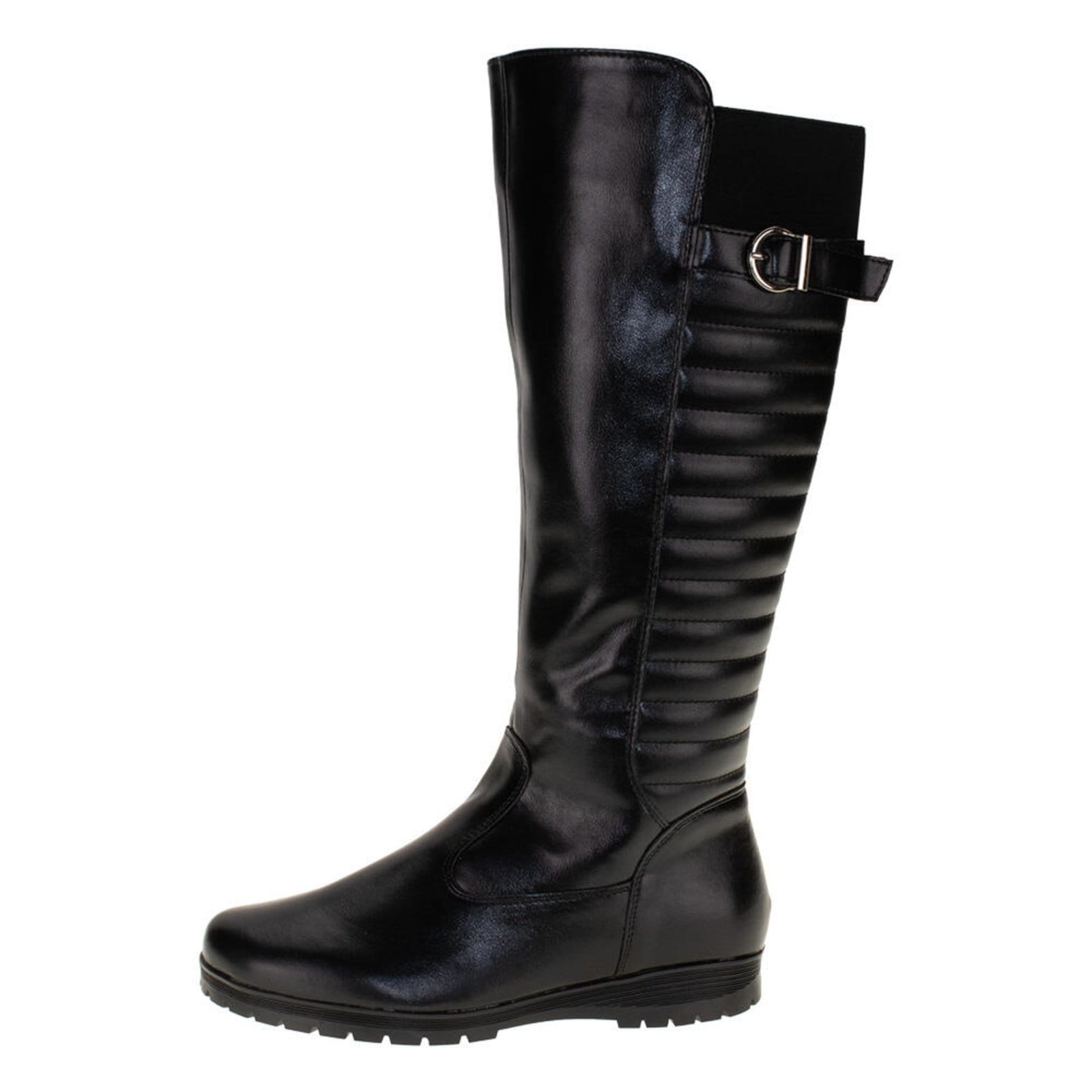 Vista 2 Bota Feminina Cano Alto Mooncity 71125 0741125 Mooncity preto
