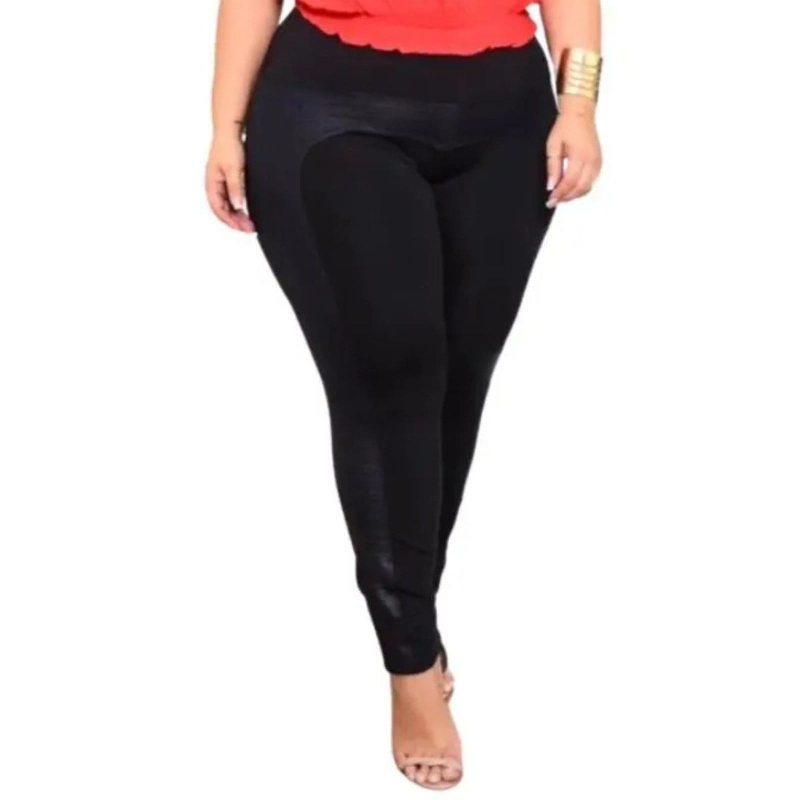 Legging Plus Size FMF Montaria Empina Bumbum Lisa Peluciada Forrada