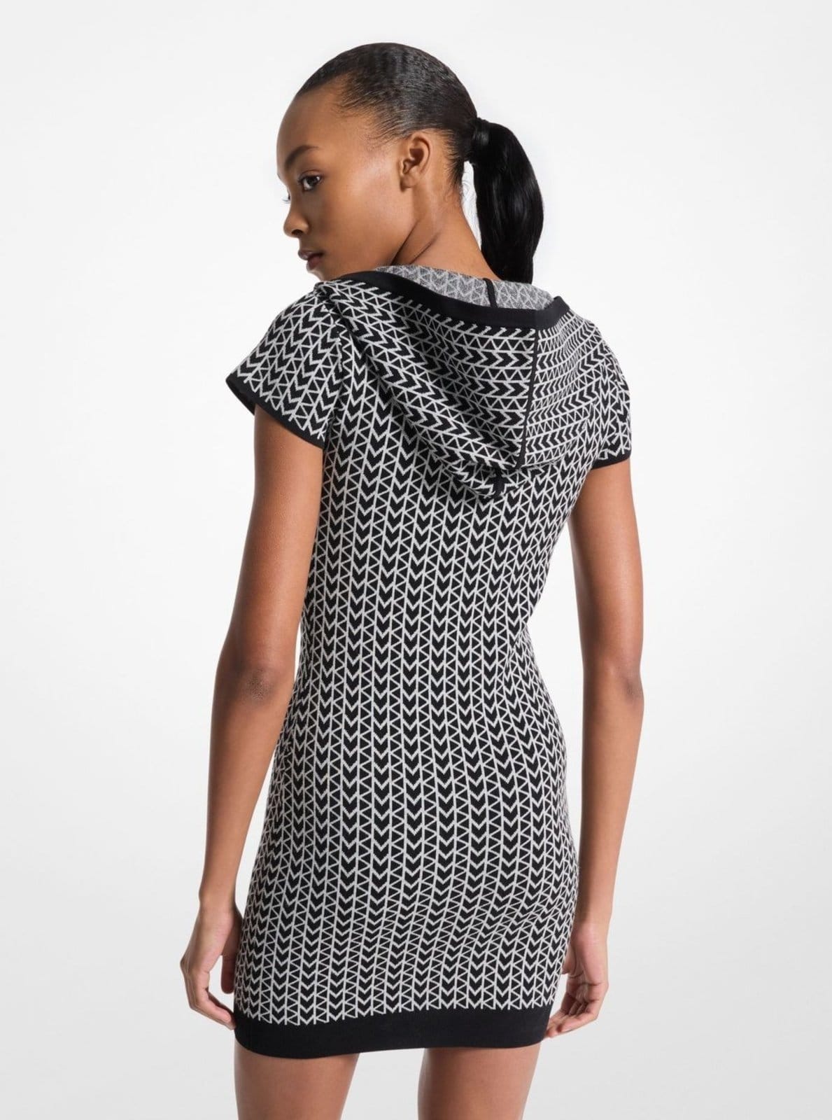 Vista 2 Vestido Mk2000 Logo Jacquard Mt5834lhqg034 Michael Kors preto