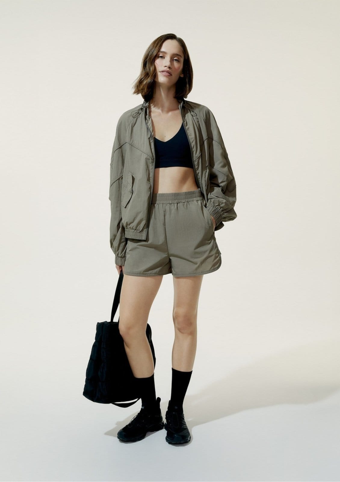 Vista principal Shorts Esportivo Feminino Cós Elástico Hering HERING SPORTS verde