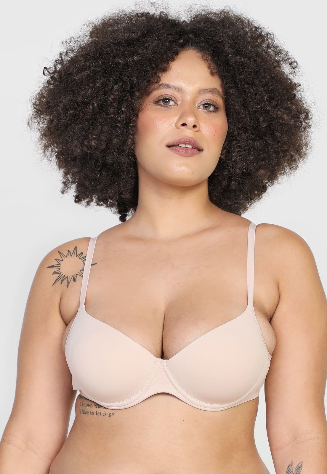 Vista principal Sutiã Hope Meia Taça Liso Hope bege