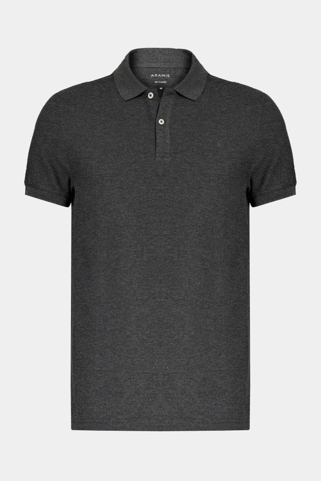 Polo Aramis Manga Curta Melange Grafite