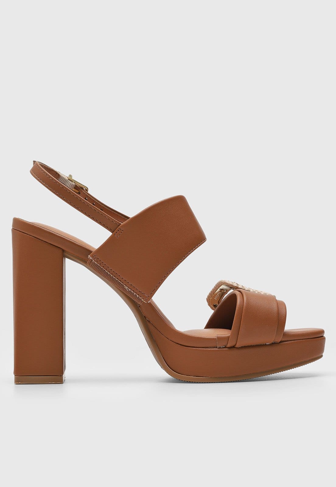 Vista 2 Sandália Feminina Vizzano Salto Alto Marrom VIZZANO caramelo