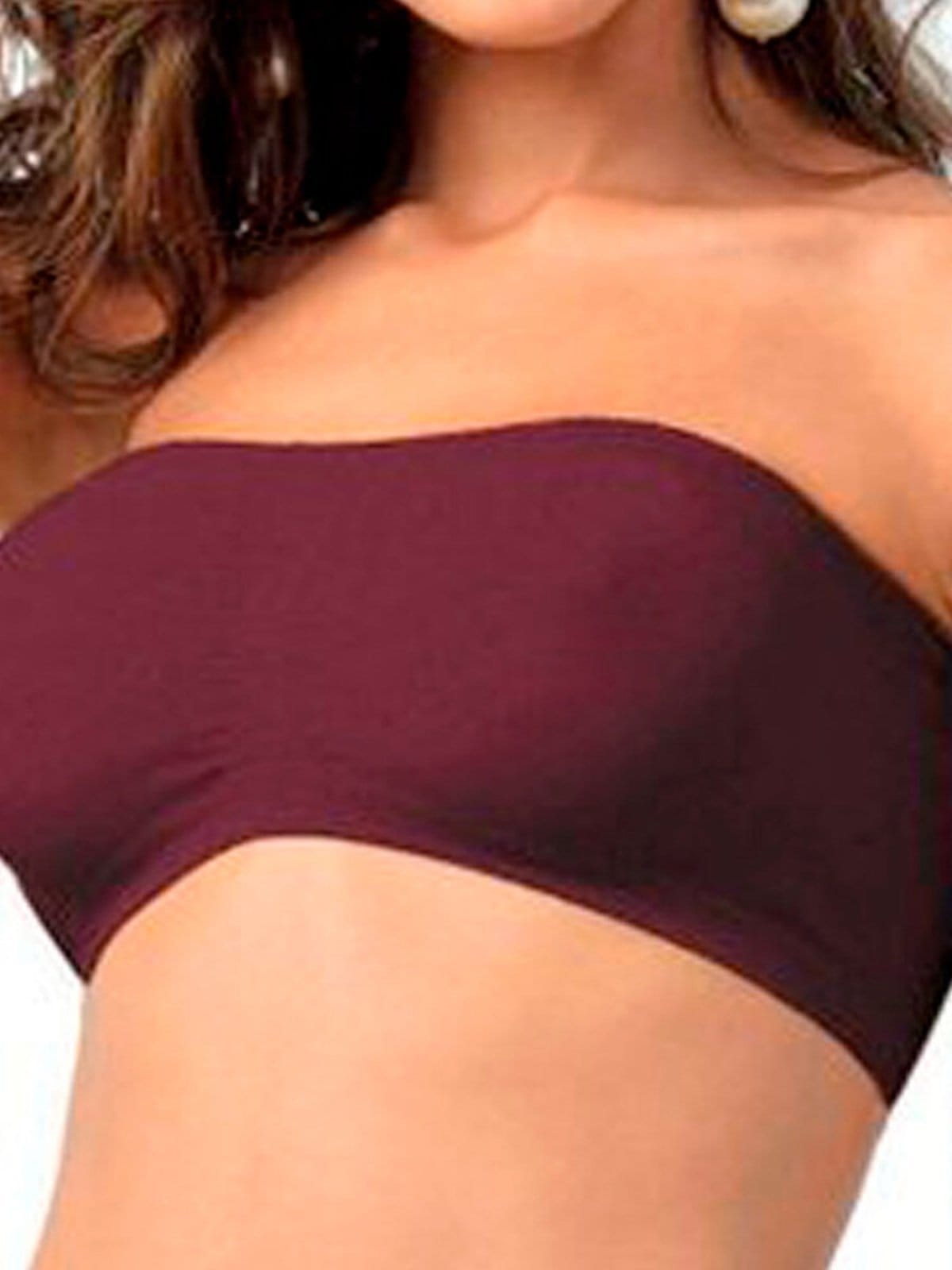 Vista 2 Sutiã Bustiê sem Aro e sem Bojo Ultraleve Demillus 61900 Demillus roxo