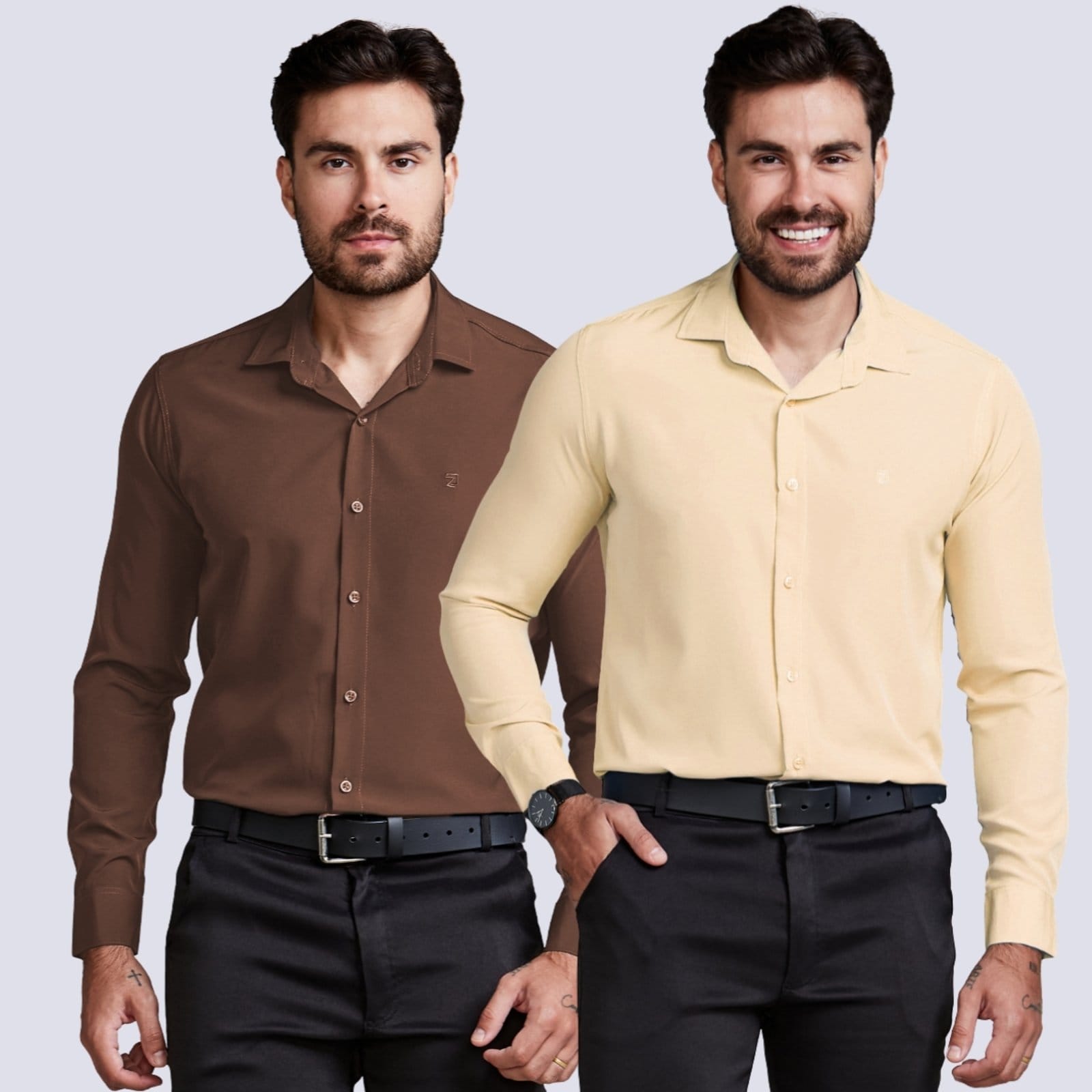 Kit 2 Camisa Social Masculina Manga Longa Daze Modas e