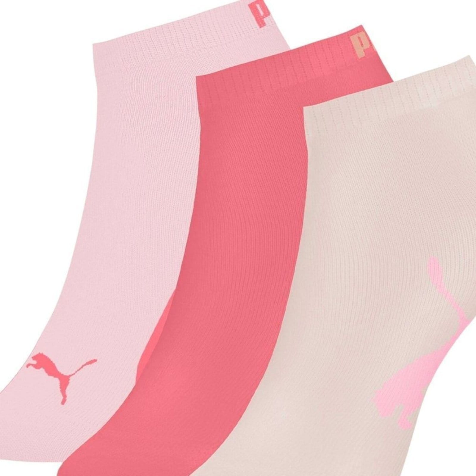 Vista 2 Kit 3 Pares De Meias Puma Sapatilha Feminina Puma rosa