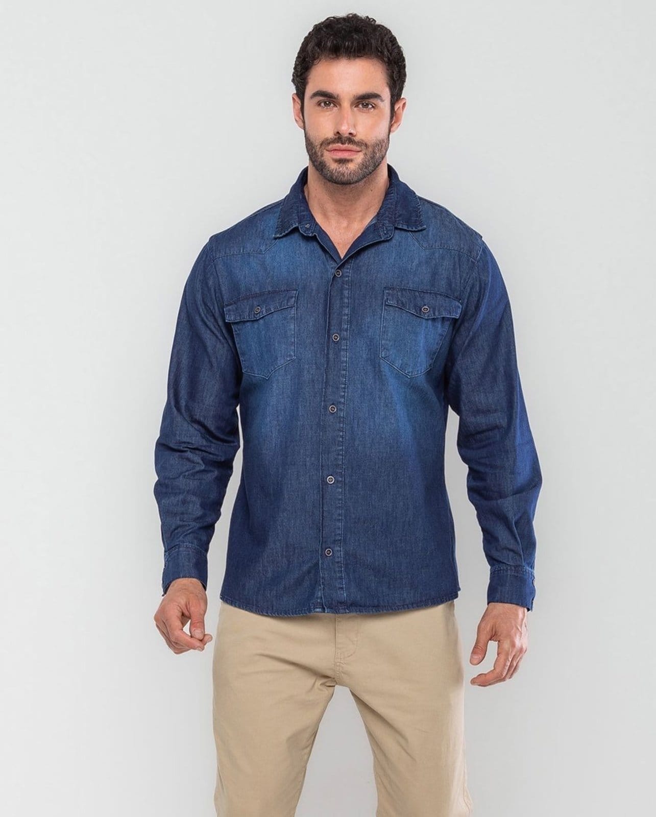 Camisa Masculina 24697 Escura