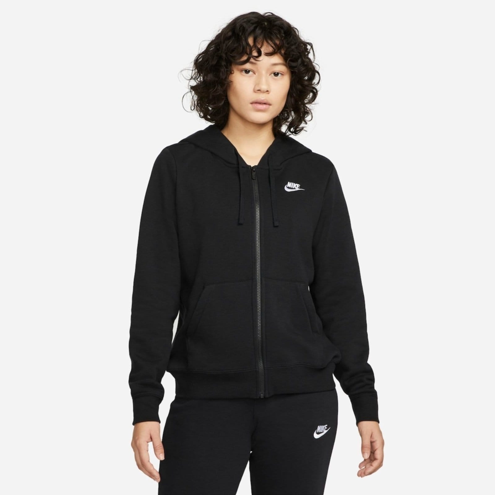 Vista principal Jaqueta Nike Sportswear Club Fleece Feminina Nike preto