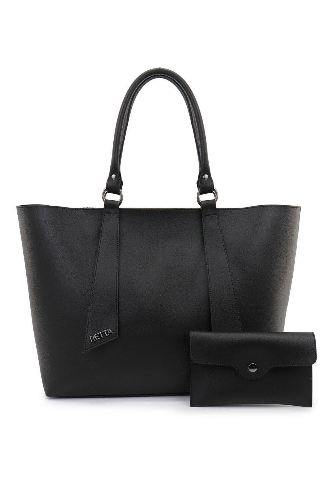 Vista principal Bolsa Feminina Retta com Carteira Espaçosa Moderna e Versátil Retta Oficial preto