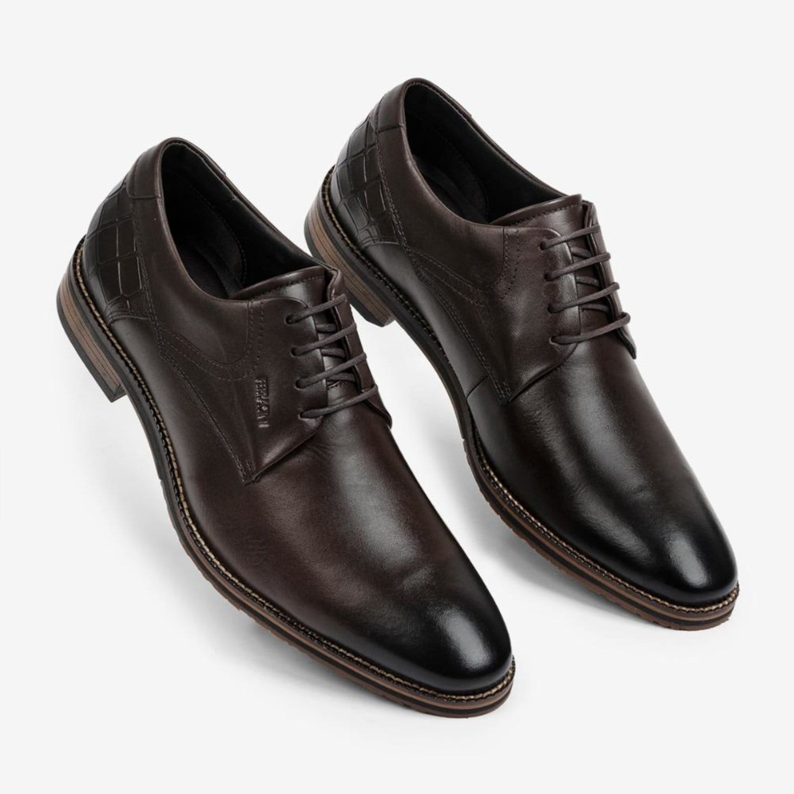 Vista 2 Sapato Masculino Social Couro Legítimo Ferracini Bentley 3941-660I FERRACINI marrom