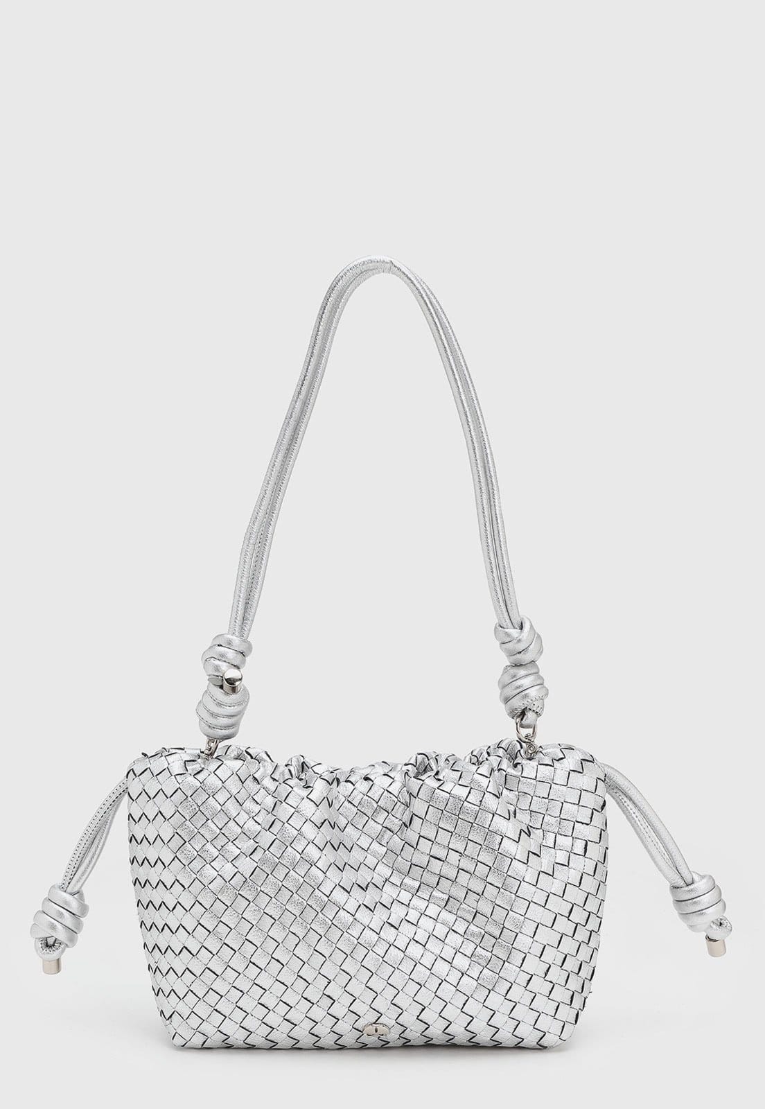 Bolsa Feminina Luiza Barcelos Trançada Metalizada