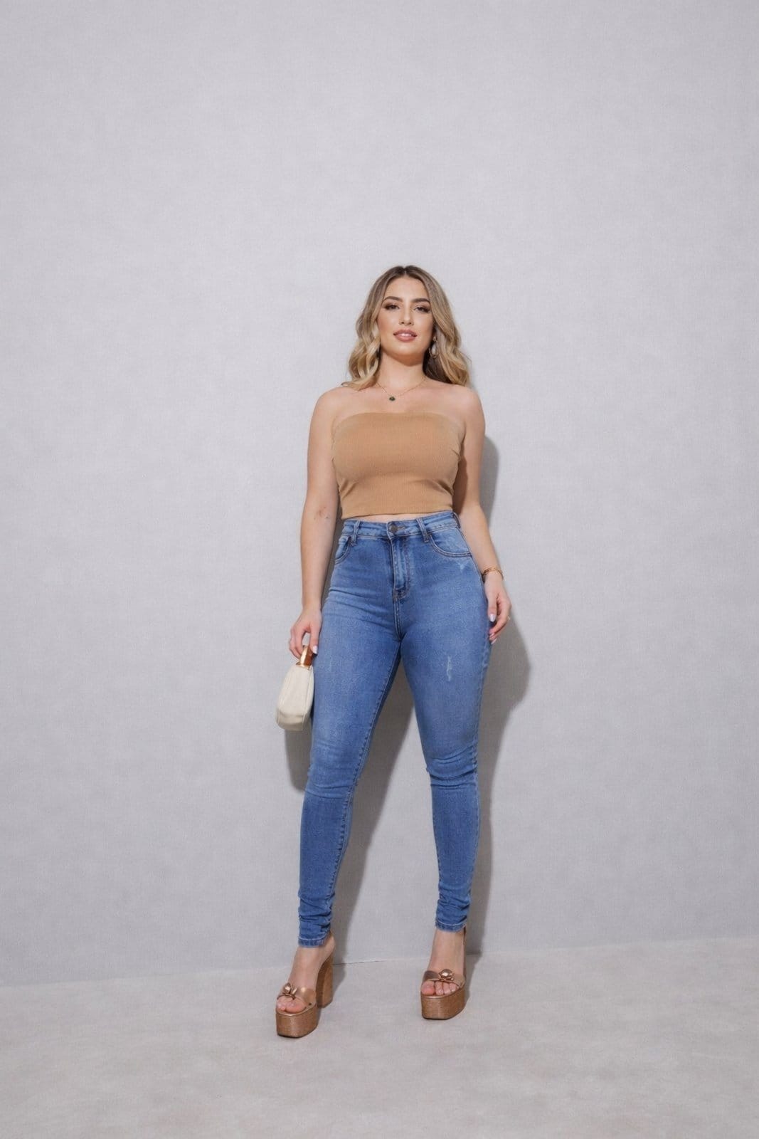 Calça Jeans D Bell Outlet Fashion Skinny Azul