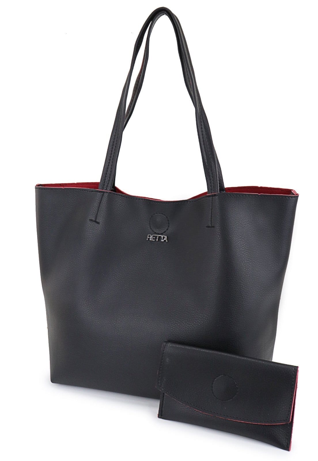 Bolsa Sacola Feminina Dia a Dia de Ombro Tira Colo Retta Oficial Preta