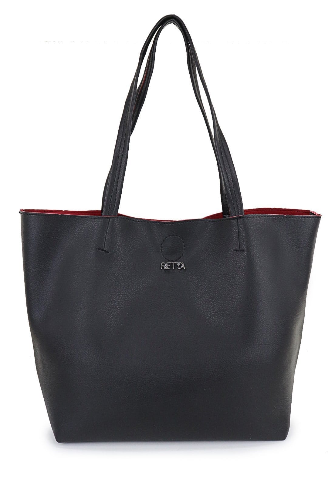 Bolsa Sacola Feminina Dia a Dia de Ombro Tira Colo Retta Oficial Preta - 2