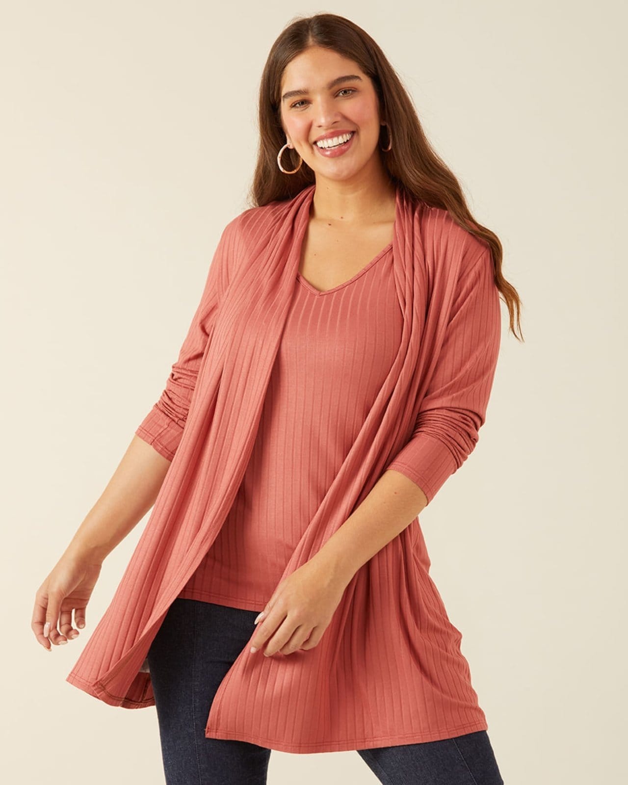 Cardigan Em Canelado De Viscose Malwee Plus