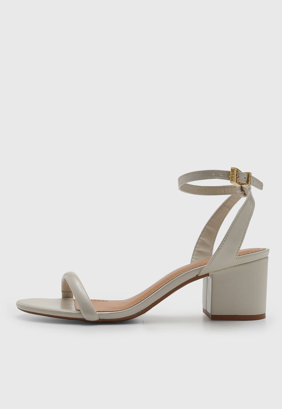 Sandália Feminina Santa Lolla Salto Bloco Off-White