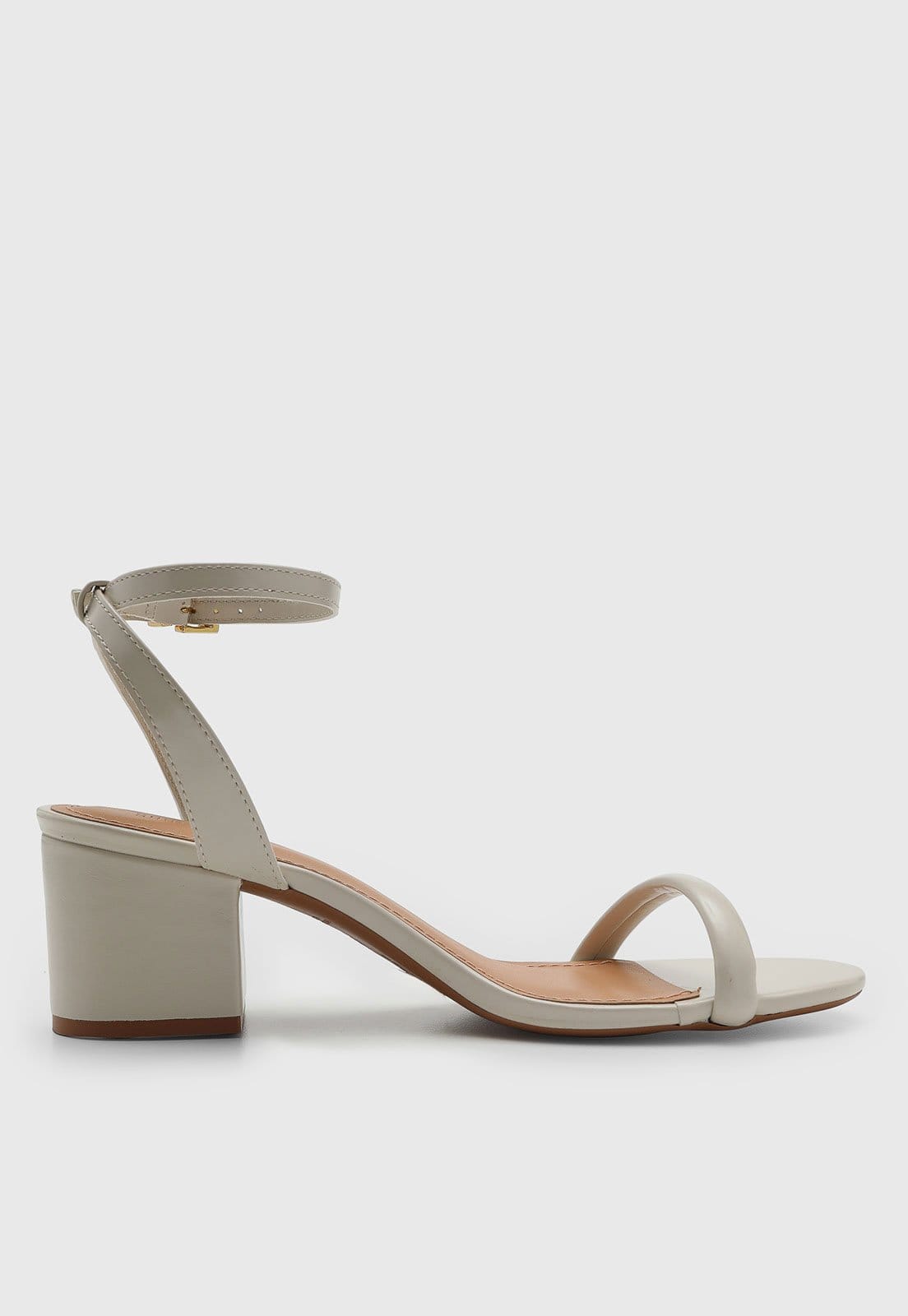 Vista 2 Sandália Feminina Santa Lolla Salto Bloco Off-White Santa Lolla off-white white