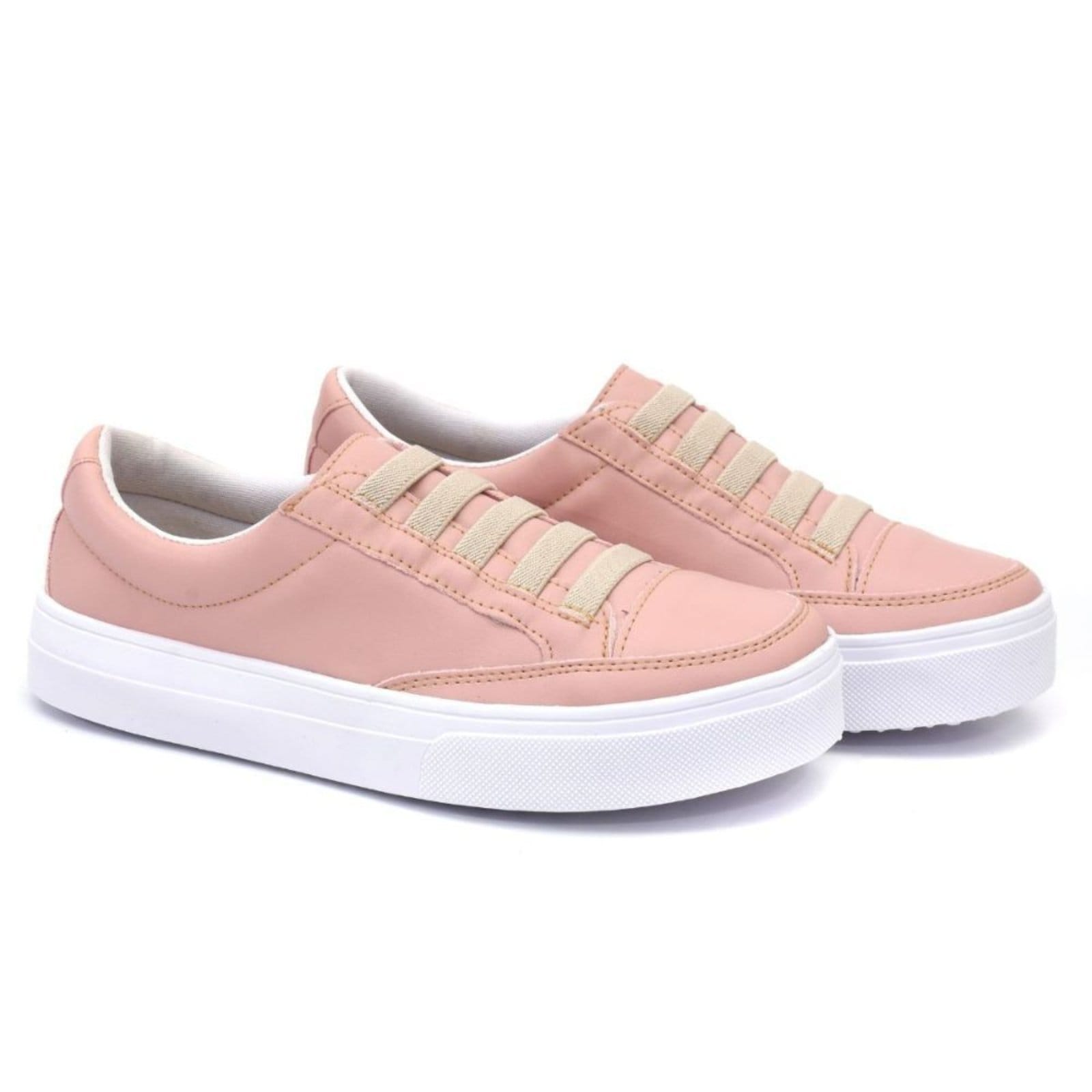 Vista 2 Tênis Feminino Casual Flatform Confort ROMEU E JULIETA SHOES nude