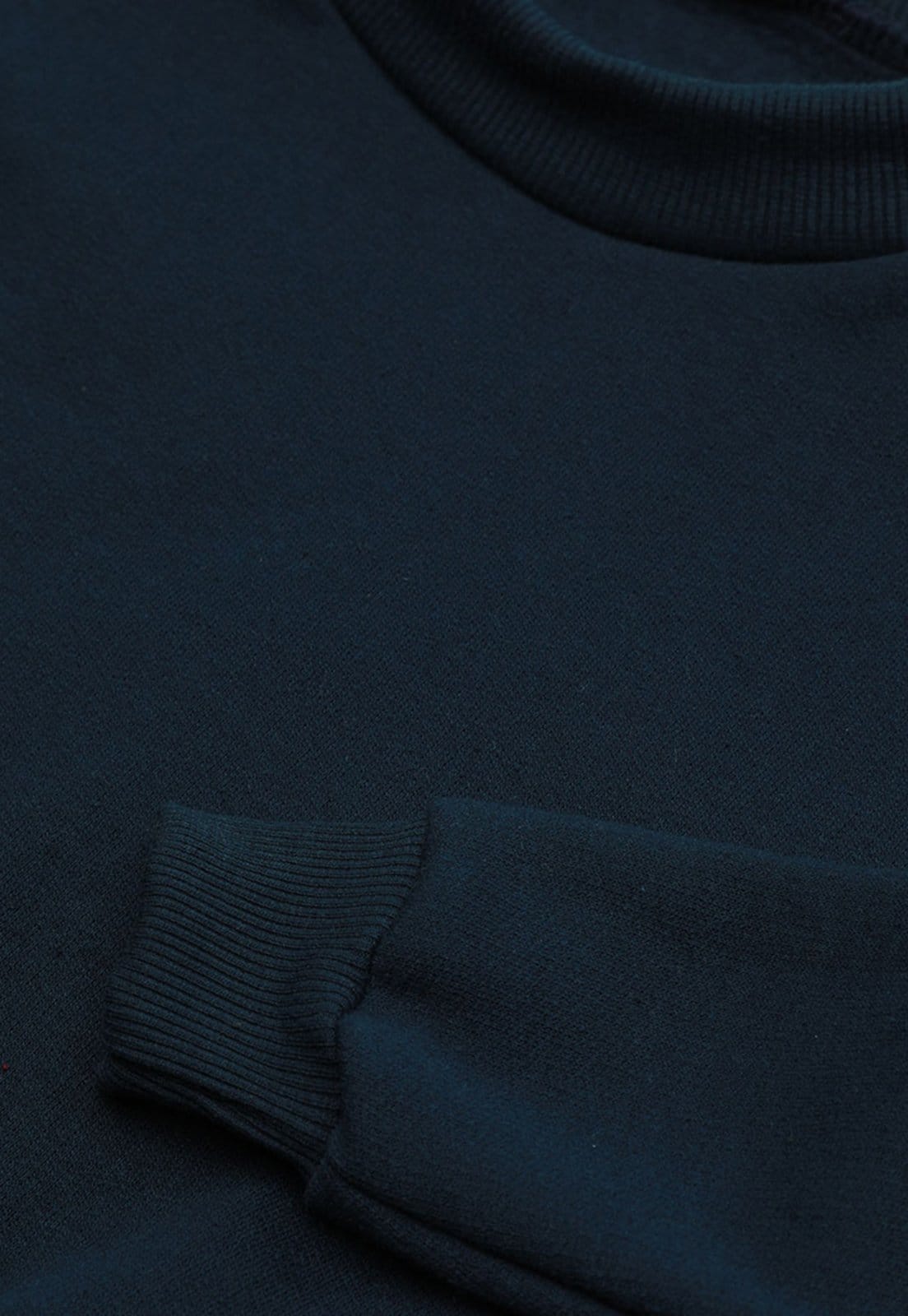 Vista 2 Moletom Gola Redonda Masculino Flanelado Estampa USA Benellys azul marinho