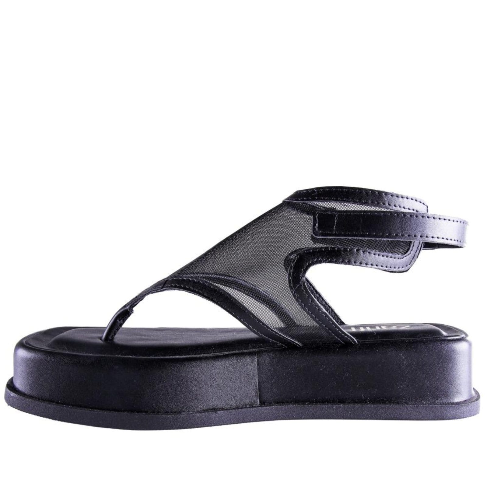 Vista 2 Sandália Feminina Zariff Plataforma 2052.4662 Preto Zariff incolor