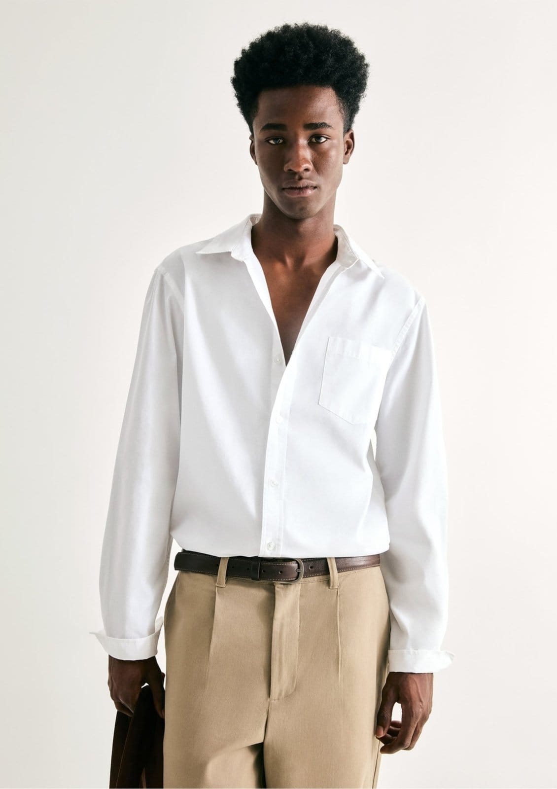 Camisa Básica Masculina Manga Longa Slim