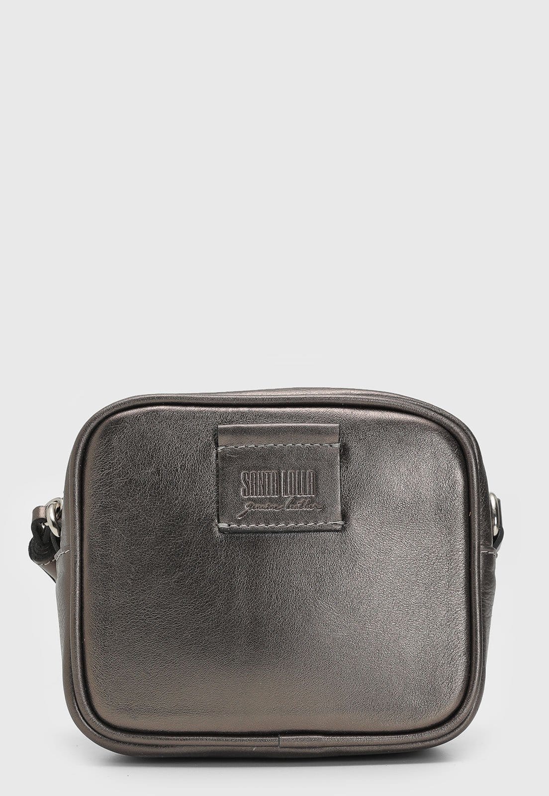 Bolsa Transversal Santa Lolla Metalizado Grafite
